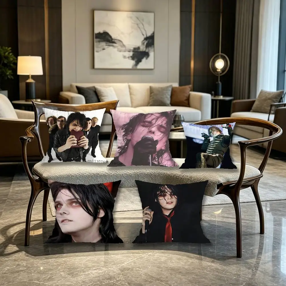 My Chemical Romance Pillow Case For Home Bedroom Car Office Decoration Living Room Sofa Cushion Cover Suitable