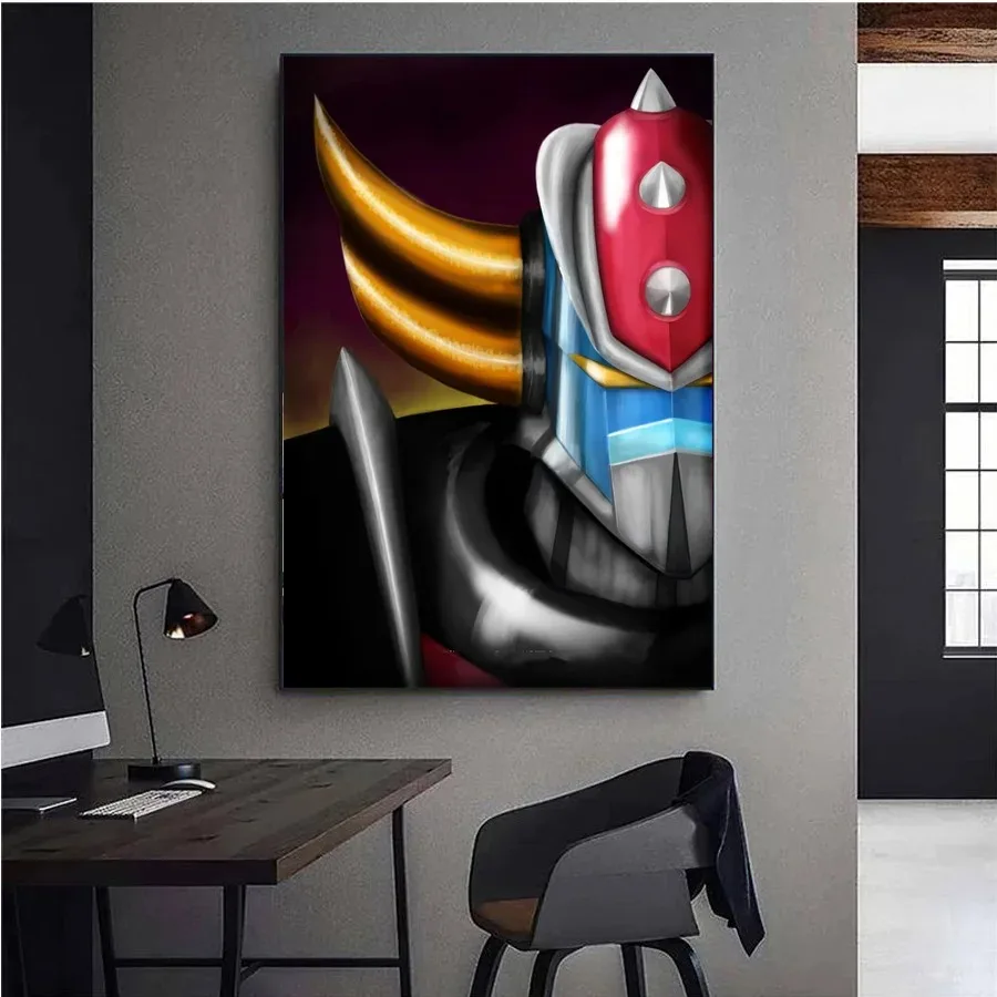 Classic Cartoon Movie G-Grendizer Anime Animation Poster Prints Canvas Painting Wall Art Living Room Home Bedroom Decor Gift view 5