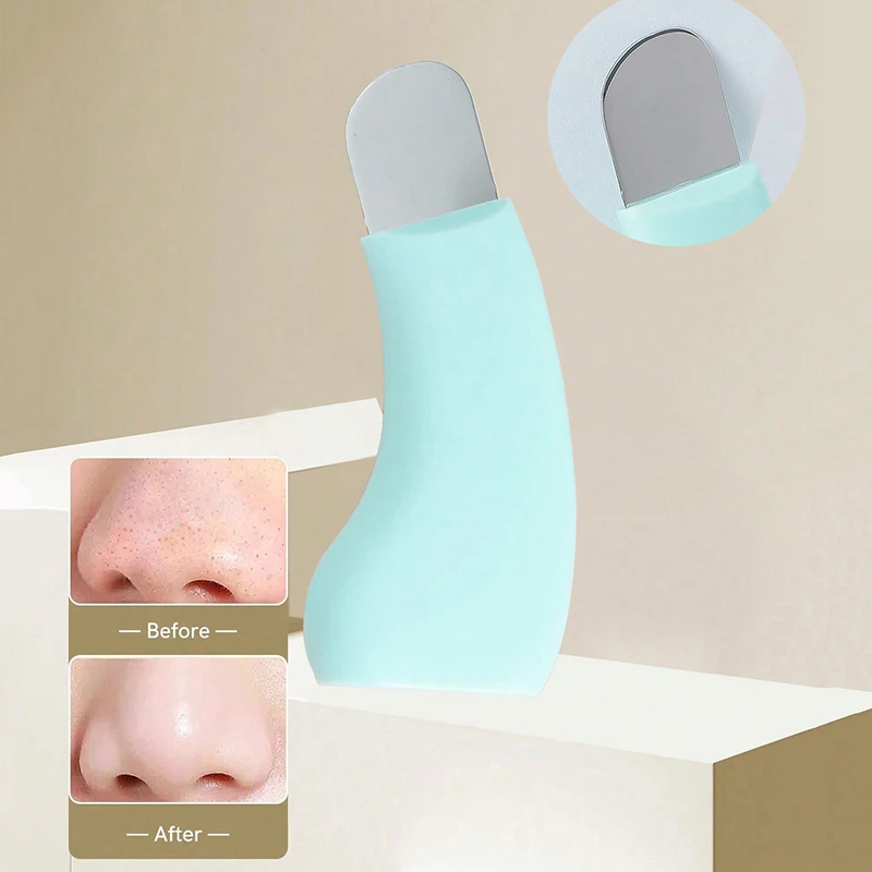 Spatule exfoliante Portable pour le visage, outil de nettoyage en profondeur, dissolvant de points noirs, nettoyeur de pores, nettoyage du visage, soins de beauté, Mini épurateur de peau