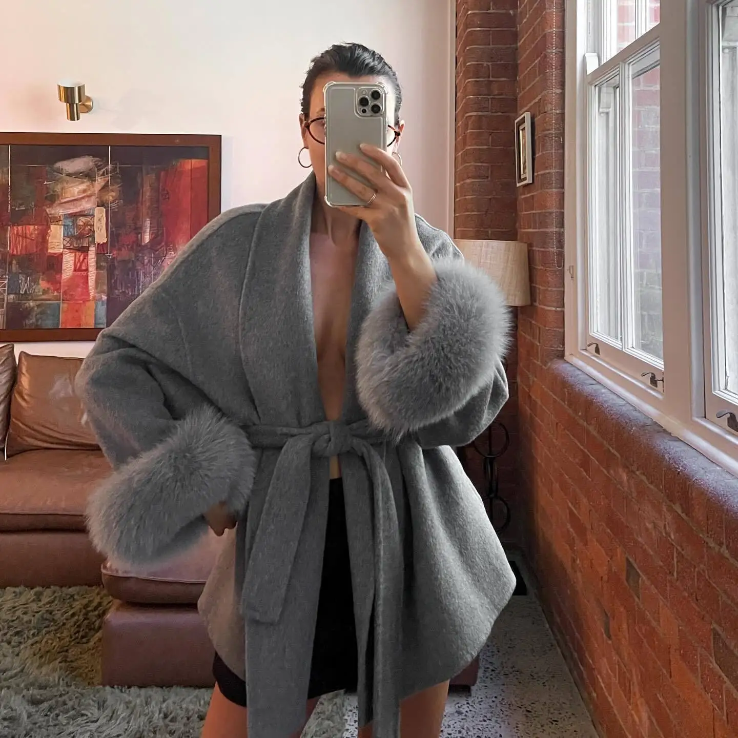 

Винтажная однотонная куртка из искусственной кожи, комплект с юбкой, пальто с высоким воротником, облегающая длинная юбка, пальто, комплекты юбок, новинка 2025, осенне-зимняя женская одежда