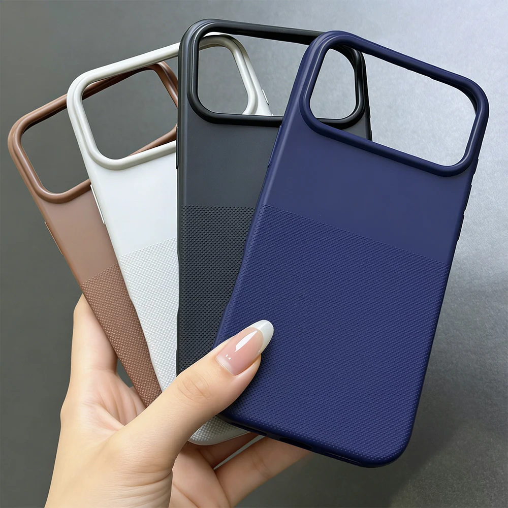 Matte Silicone Soft Phone Case For iPhone 16 15 14 13 11 12 17 Pro Max Polka Dots Anti-Slip Shockproof Bumper Back Cover Cases