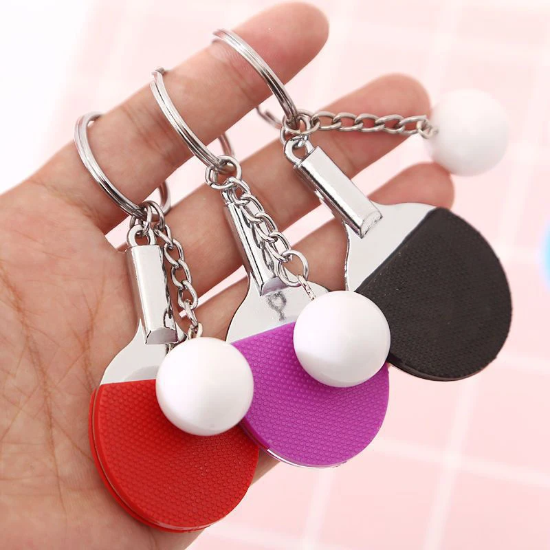 Sport Ping Pong Table Tennis Ball Badminton Bowling Ball Keychain Key Chain Keyring Key Ring Souvenir Gift Ornament For Men Wome