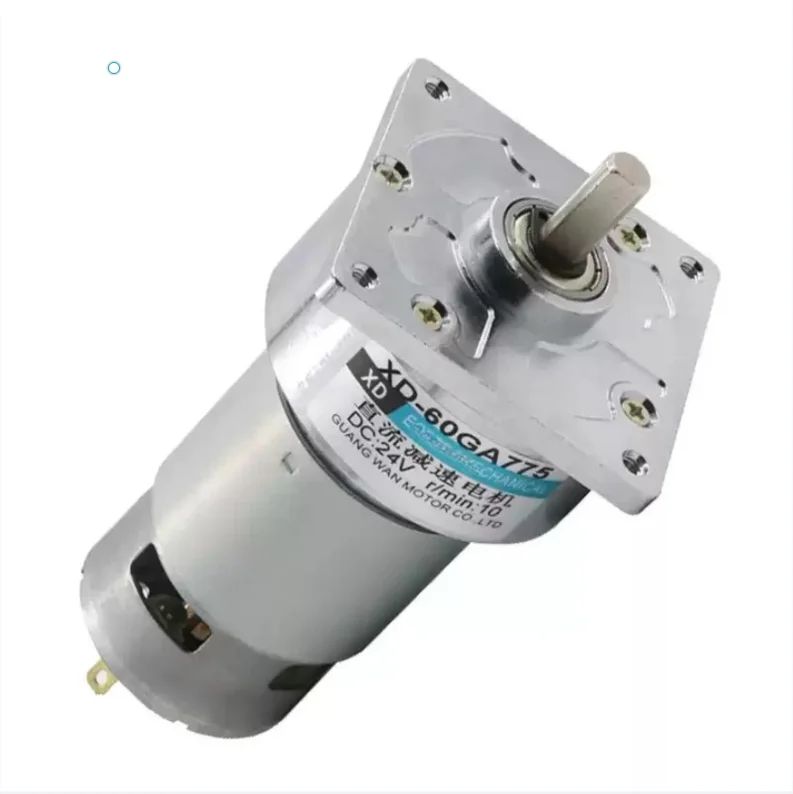 60GA775 DC geared motor 8MM shaft forward and reverse micro slow speed small motor speed regulation 12v24v small motor
