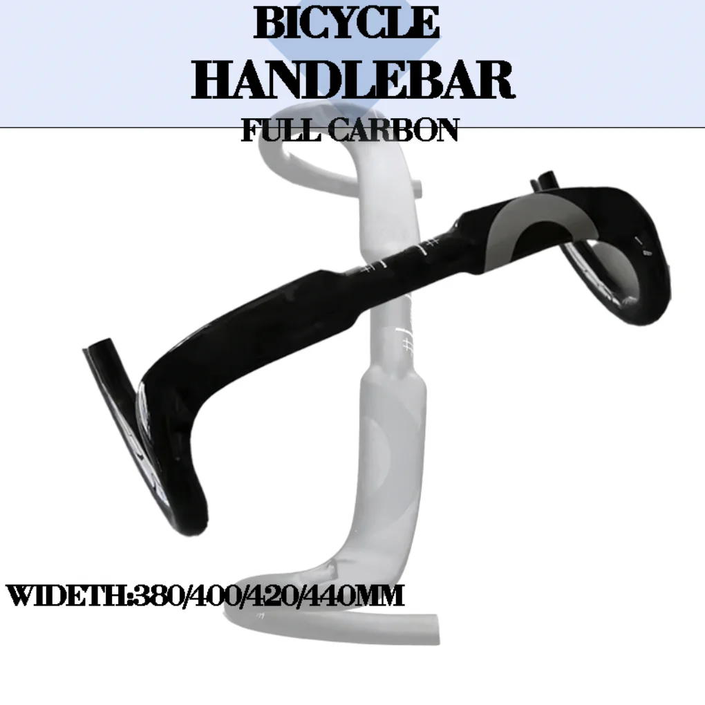

Карбоновый руль для шоссейного велосипеда, глянцевый черный, из углеродного волокна, 31.8*380/400/420/440 мм