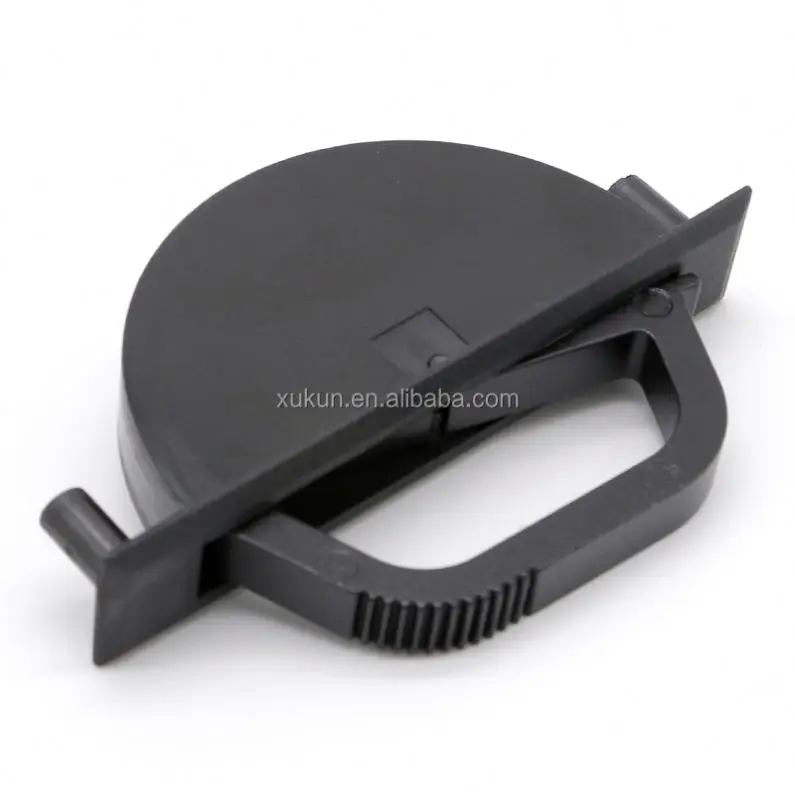 Plastic + Zinc Alloy folding black flush mount handle Foldable rotating embedded handle Hidden Rotary Handle  10pcs