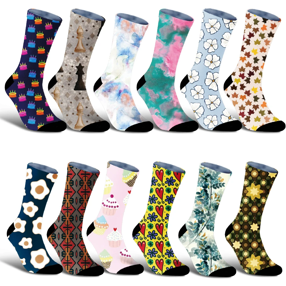 

Унисекс Спрей - Велосипедные носки с рисунком: Перо - легкие, складки - свободные, абстрактные узоры спреев, бесшовный носок, долговечные