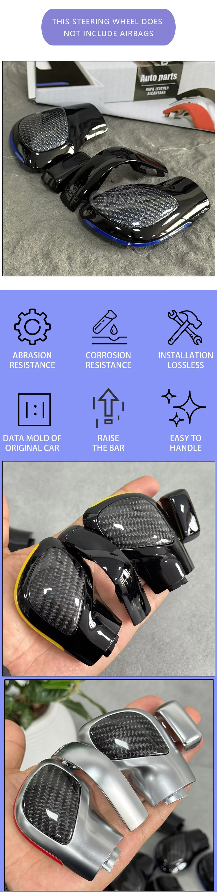 Car Gear Lever Upgrade Carbon Fiber Material Side Cover Suitable for Volkswagen Golf 7 GTI R Tiguan Passat B7 B8