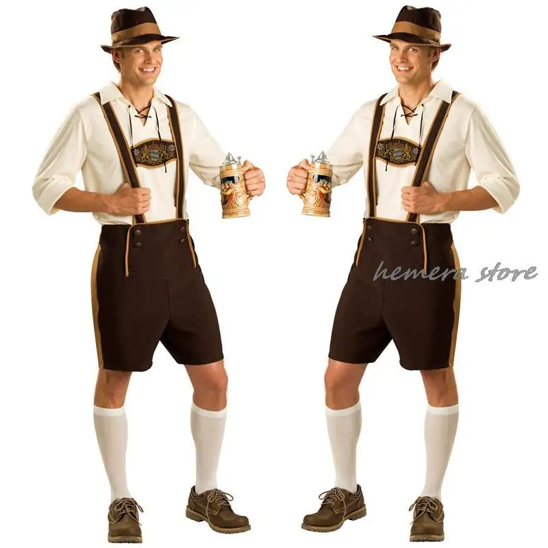 

Adult Male Traditional Oktoberfest Costume Bavarian Octoberfest German Beer Men's Costume New Skin Dropshipping