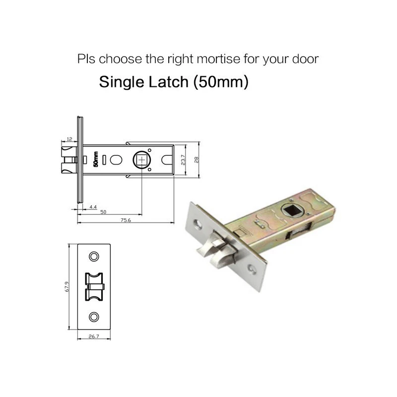 Hardware Single Lockbody Tongue Passageway Lock Body Lock Core Toilet Door Lock Single Tongue Lockcase Fitting For Home Use