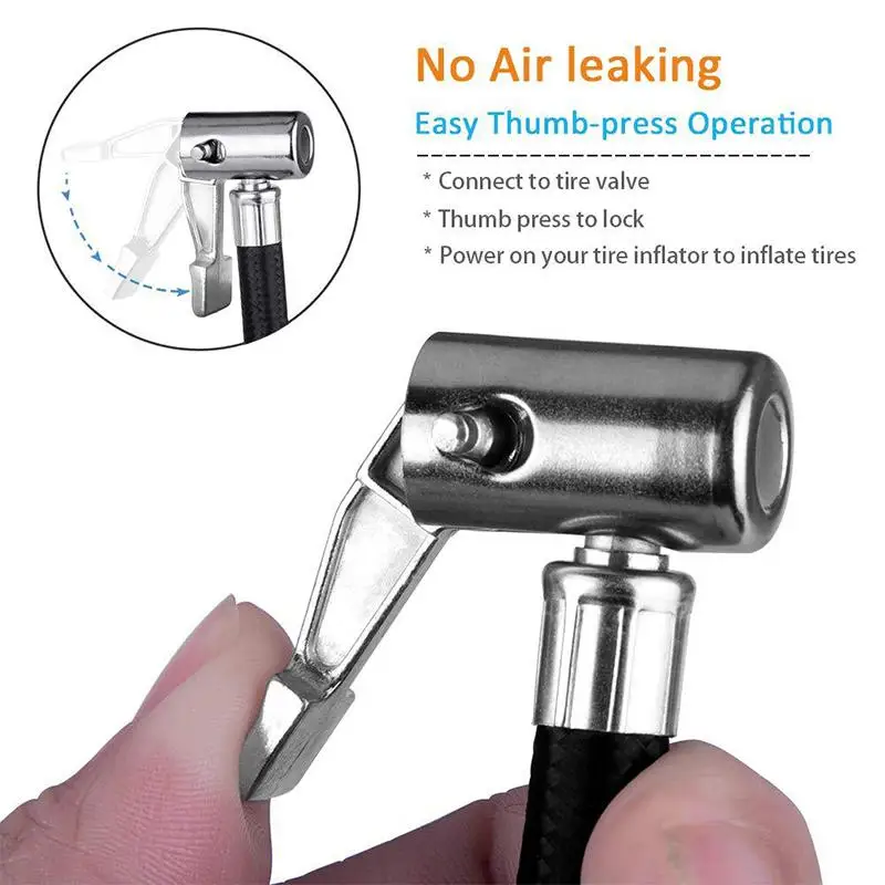 

Fast Connect Air Pump Extension Tube For Car Motorcycle Bicycle Tire Inflator Flexible Hose Adapter Easy Use