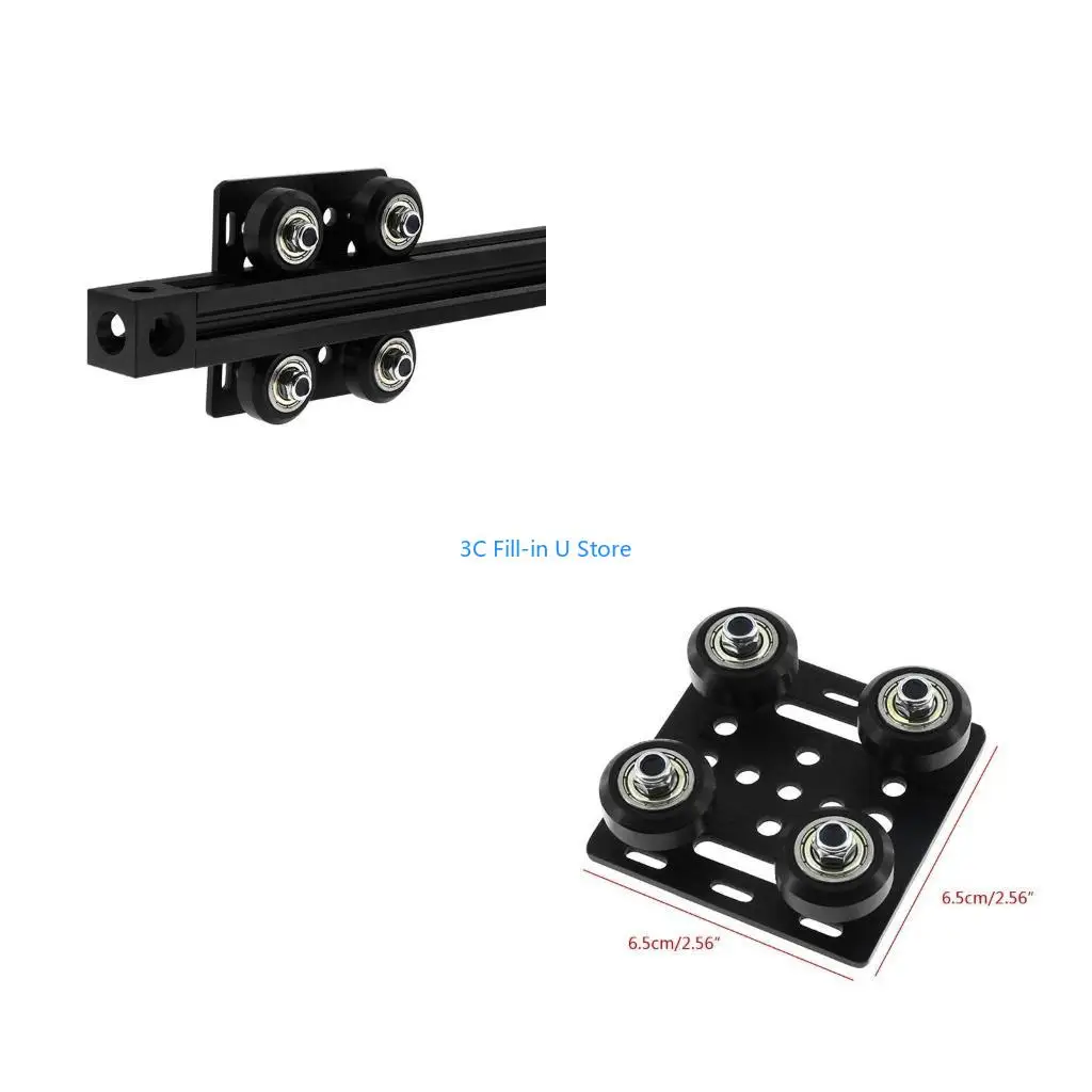 

G8TA V Wheel Plate for 3D Printer, 2020 Aluminum Profile V-Slot Gantry Rod Plate