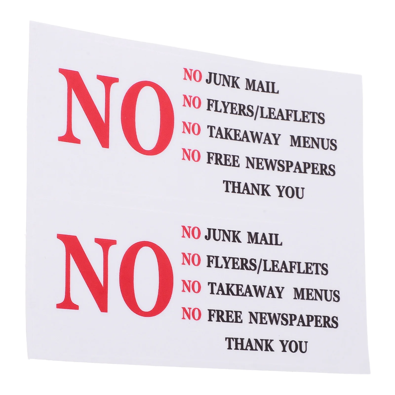 Mailbox Warning Sticker No Junk Mail Sign Home Commercial Adhesive Weather Resistant PVC Functional Door Sign Versatile