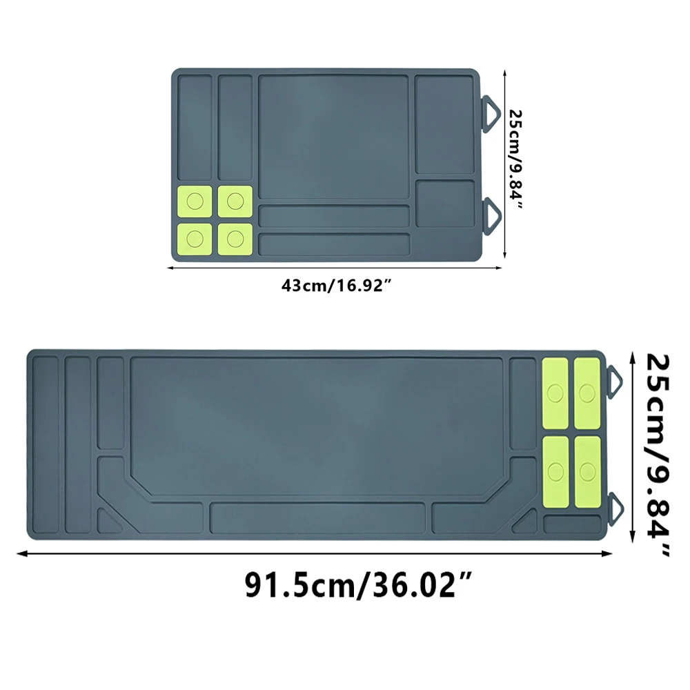 Pistol Gun Cleaning Mat Gun Maintenance Repair Pad with Magnetic Dots and Organizer Parts Anti-Slip Rubberized Gun Repair Mat view 6