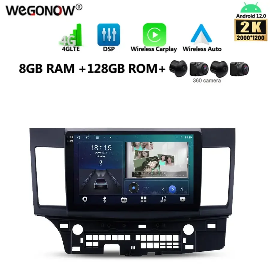 

2K 2000*1200 Carplay Авто Android 8. 0 8G + 13,0G камера автомобильный DVD-плеер GPS WIFI Bluetooth радио для Mitsubishi Lancer-ex 128-2015