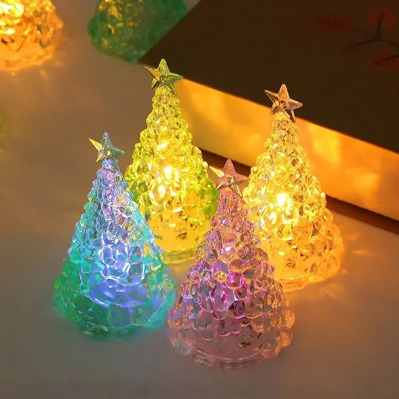 Crystal Star Night Light Rainbow Pentagram Atmosphere Lamp for Bedroom Bedside Desktop Home Decoration