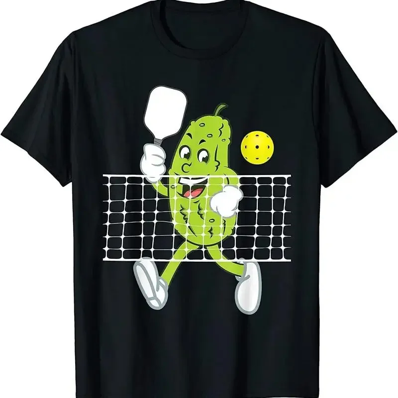 Pickle Playing Pickleball - Funny Pickleball Paddleball T-Shirt