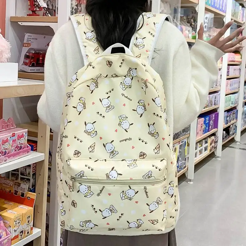 Nowy plecak Sanrio Hello Kitty Cartoon Anime Women Cute Light Backpacks Stitch Student Bag Shoulder School Kids Bags Girl Gift