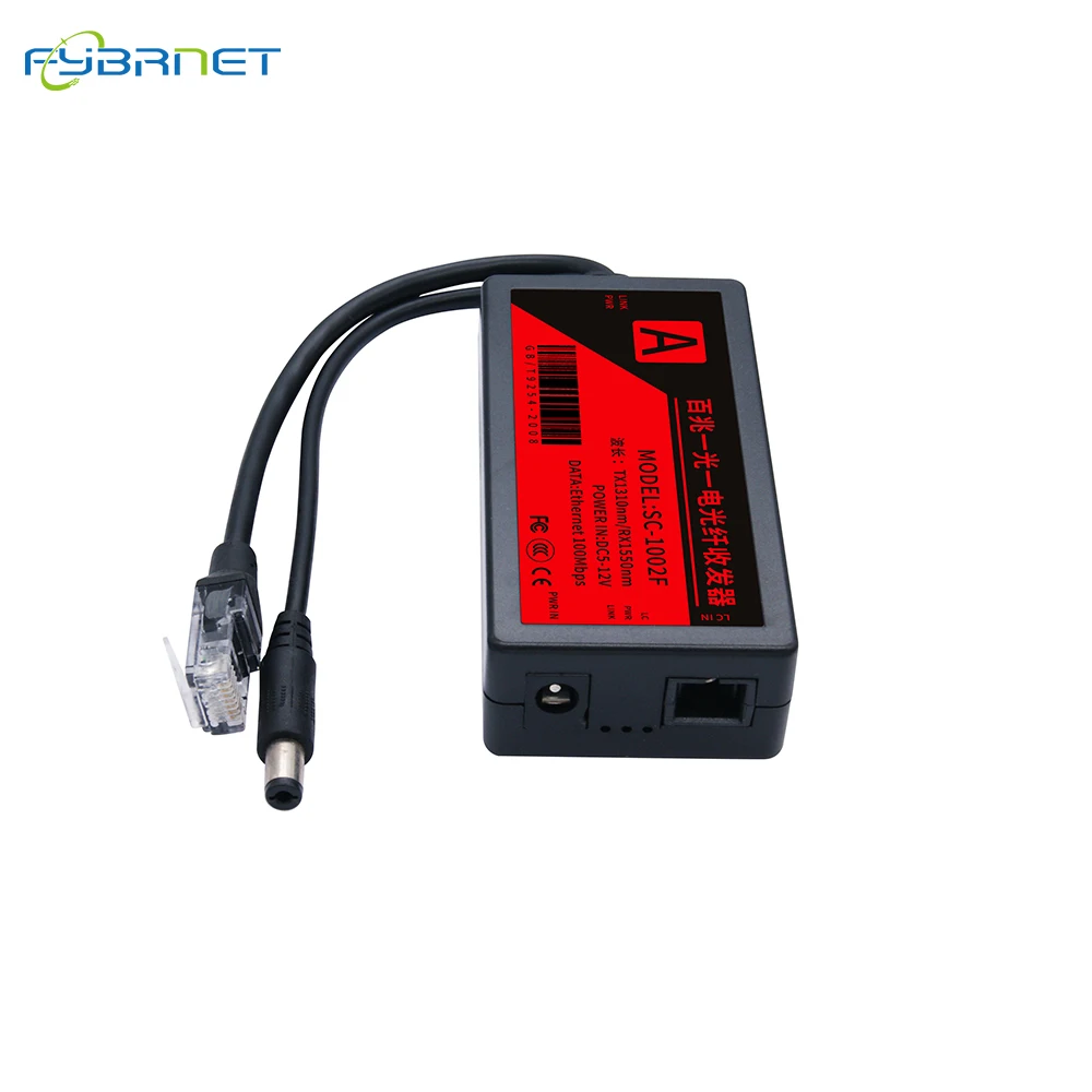 1 PCS 10/100Mbps Mini 1F1E SC Fiber Media Converter Fiber Transceiver Singlemode Simplex 10/100M SC 20KM Fiber Switch