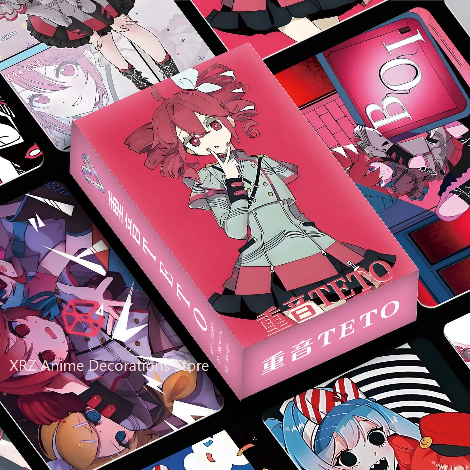 

55 шт., не повторяйте, аниме Kasane Teto Lomo, лазерная карта, коллекция фотокарт, орнамент, открытка, косплей, детские подарки на Хэллоуин