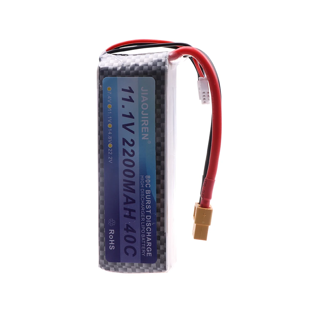 بطارية ليبو لطائرة الهليكوبتر RC ، كوادكوبتر ، سيارات ، طائرة مع T ، XT60 ، XT30 ، JST Plug ، 3S ، 11.1V ، 2200mAh ، 3S ، 40C