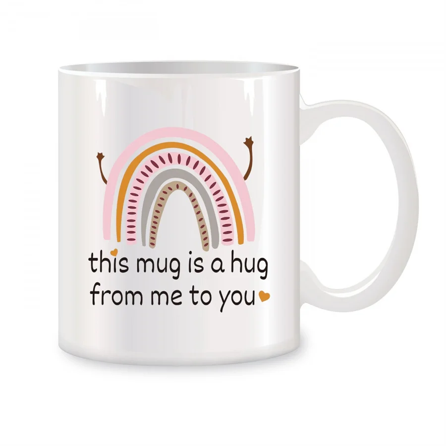 

This Mug Is A Hug From Me To You Mugs For Friendship for Best Friend Birthday Gifts Novelty Coffee Ceramic Tea Cups White 11 oz