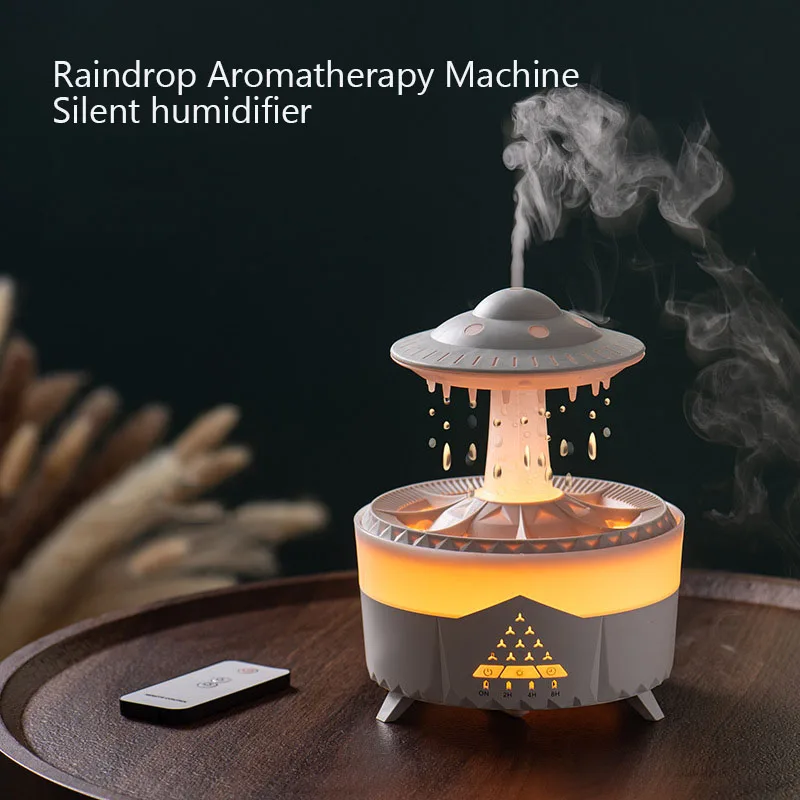 

Raindrop Humidifier Aromatherapy Machine UFO Colorful Home Desktop Small Portable Silent Colorful Cloud Humidifier Powerful