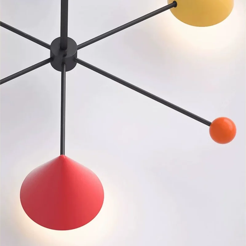 Colorful chandelier Macaron geometric Lamps Restaurant Hanging Lamps Lustre Children\'s Room Light kitchen island nursery light