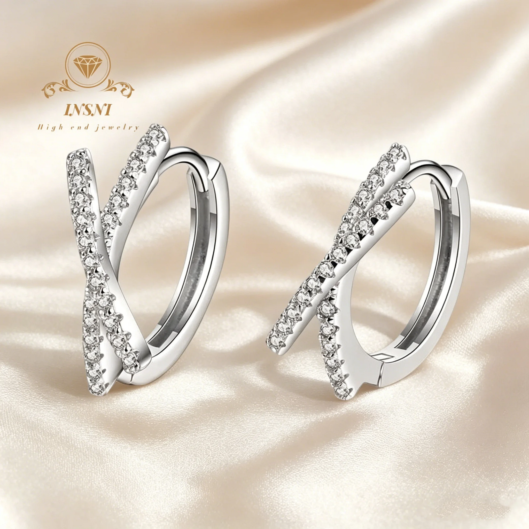

S925 Sterling Silver Ear Jewelry Plated Pt950 Bow High-end Seiko Moissanite Stud Earrings D Color Moissanite Earrings Women Gift