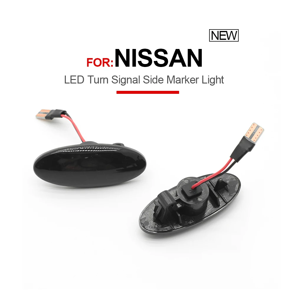 

Car Side Marker Lights Dynamic LED Turn Signal Light For Nissan Qashqai Cube Juke Leaf NP300 Movano MK2 NV200