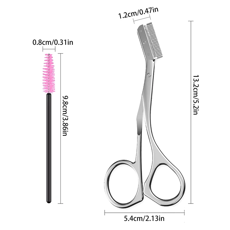 Eyebrow Trimmer Scissor Beauty Products For Women Eyebrow Scissors With Comb Stainless Steel Makeup Tools Beauty Scissors