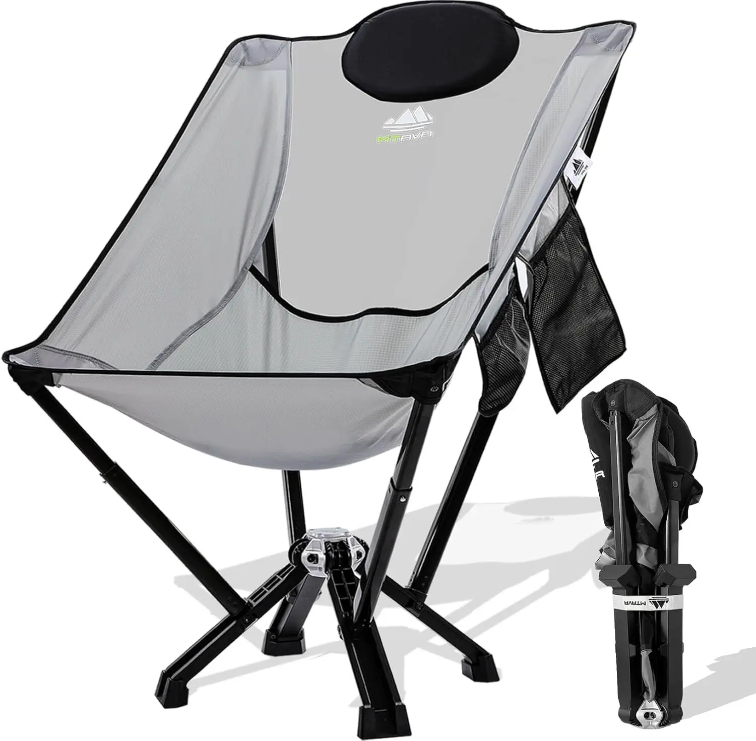 High Back Folding Camping Chair for Bigger Taller Adults, Heavy Duty 600 lbs Capacity, Quick Setup, Thicker Aluminum