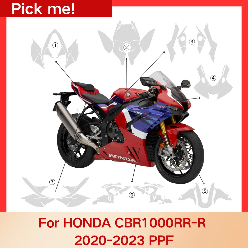 مجموعة كاملة من طبقة حماية الطلاء من البولي يوريثان المضادة للخدش لهوندا CBR1000RR R 2020 2021 2022 2023 دراجة نارية فائقة القوة UV cbr1000