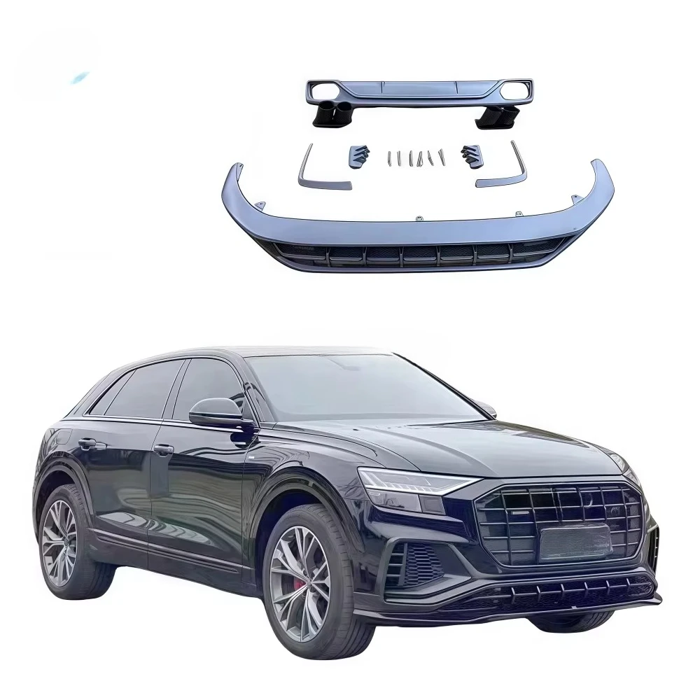 For  Q8SQ8 Upgraded ABT Style Body Kit Front Lip Rear Diffuser Spoiler Front Diffuser Bumper PP Plastic Material