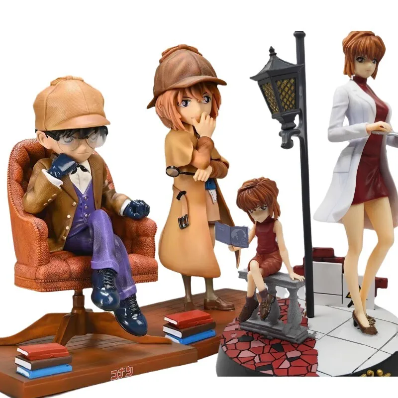 Figura de Anime Detective Conan PVC Edogawa Konan Haibara Ai colección de figuras de acción modelo muñeca juguete estatuilla para regalo de cumpleaños para niños