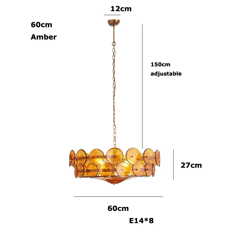 Lorenzo Kroonluchter Italiaanse Amber Groen Wit kunstglas verlichting E14 bauhaus lamp Voor Woonkamer design thuis keukeneiland verlichting