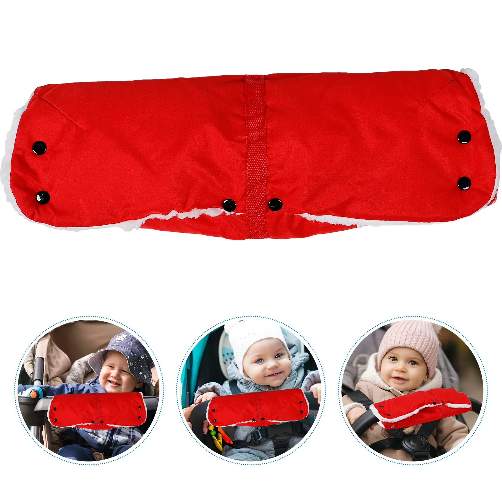 

Winter Insulated Stroller Hand Muff Thick Windproof Warm Baby Carriage Mitten Pushchair Gloves Anti-Freeze Pram Hand Warmer