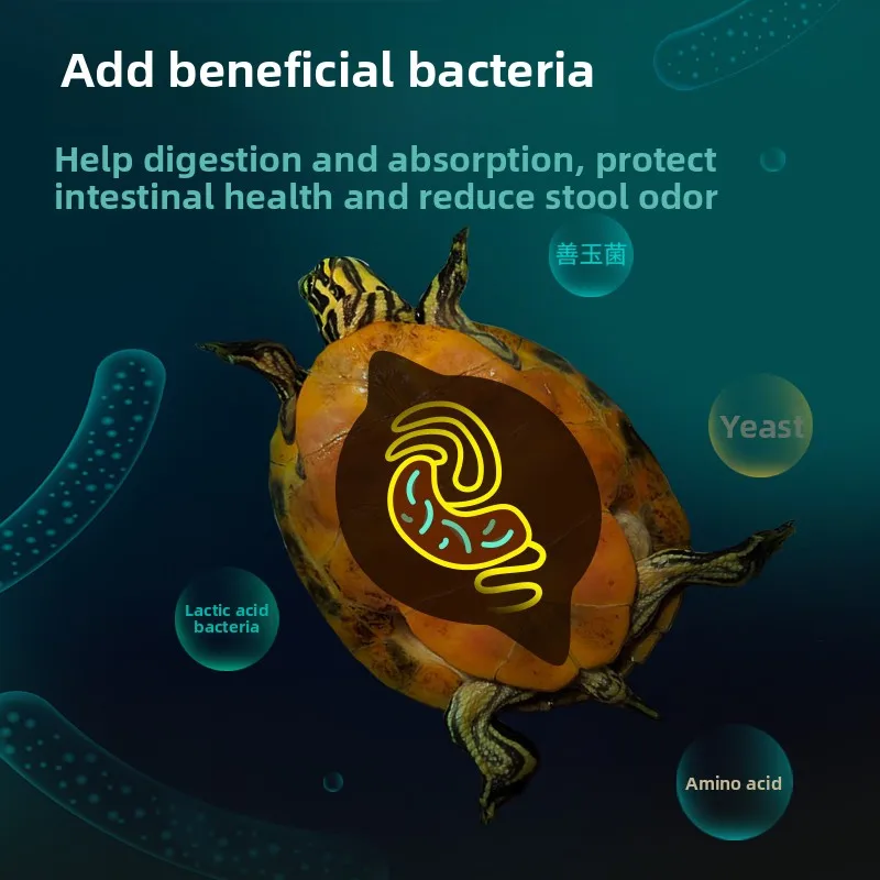FUQIANNIAN Probiotic Painted Turtle Food, Color Enhancing Floating Pellets for Digestive Support & Vibrant Colors
