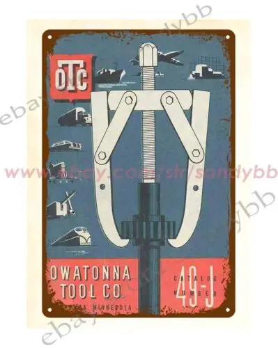 1pcs 1949 Owatonna Tool Co catalog cover metal tin sign retro home decor plaque