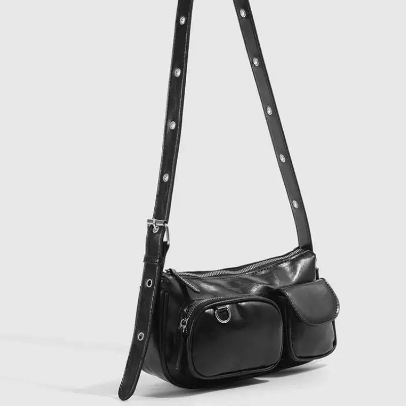 حقائب جيوب غير رسمية تناسب الجميع للنساء حقيبة كتف جمالية بسيطة Y2k كلاسيكية على الموضة الكورية حقائب يد للسيدات للمكتب عبر الجسم #2