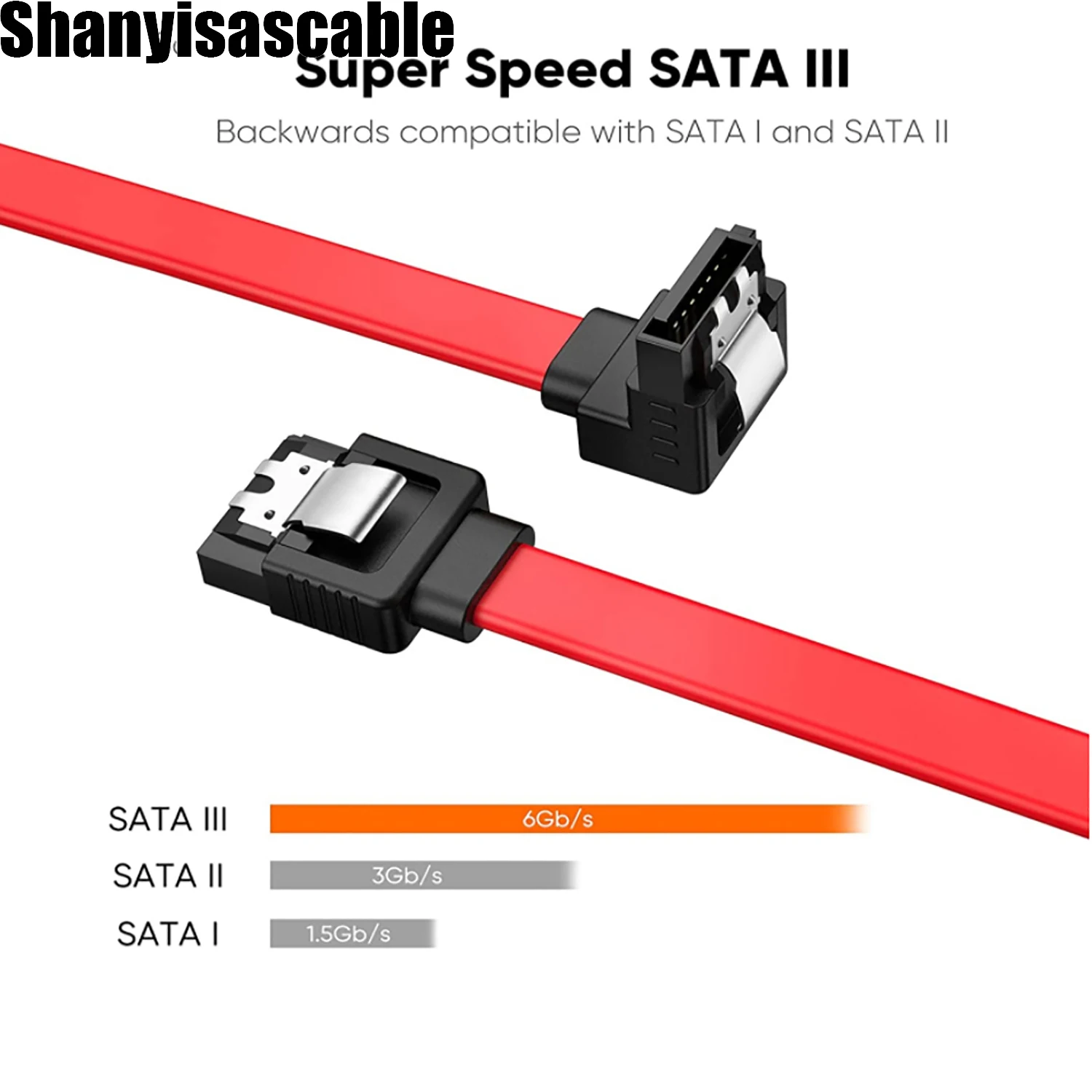 Sata内部ケーブル、7ピンから90度、0.2m