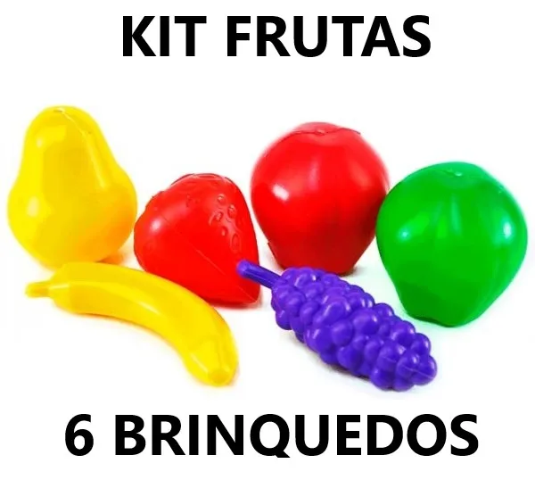 Toymaster Kit Brinquedo Cozinha Infantil Frutas Feirinha Faz de Conta Brinquedo Educativo Para Crianças