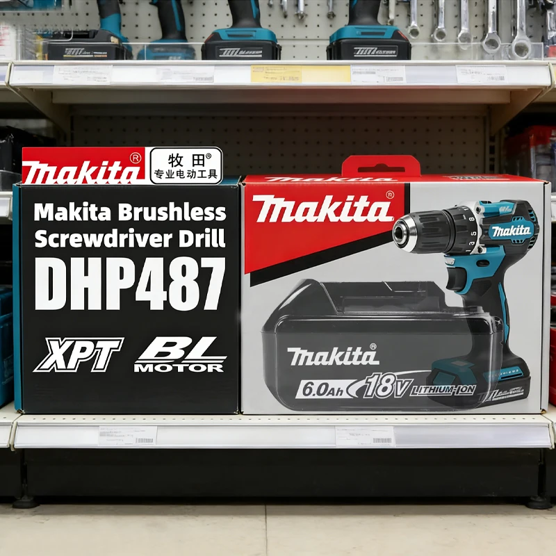 

Original Makita 18V 6.0Ah Lithium Battery BL1860 BL1860B BL1850B Makita DHP487 brushless rechargeable impact drill