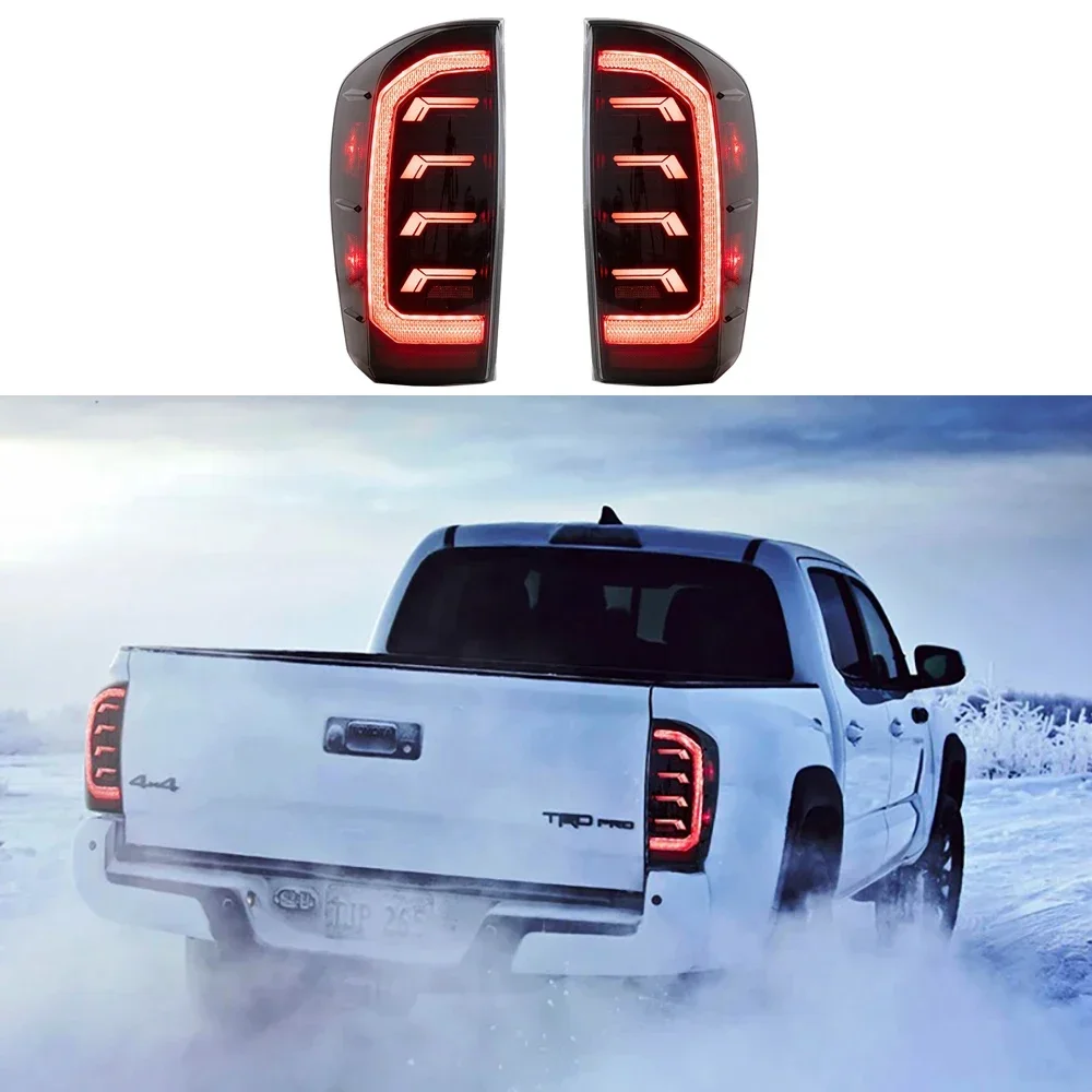 Car Modified Full LED Taillights For Toyota Tacoma TRD Sport SR5 Limited 2016-2020 2021 Rear Light Tail Lights Trucks