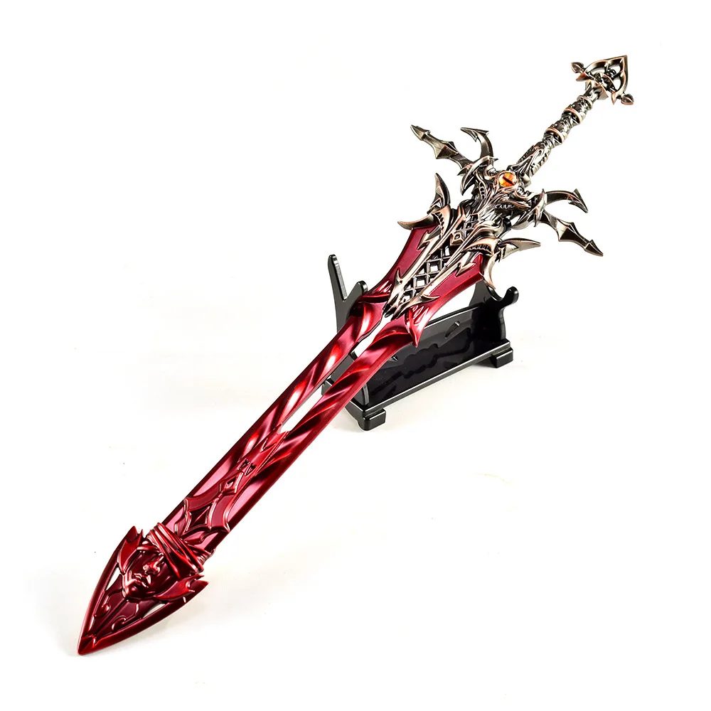 30cm Soul Land Seven Killing Sword Shura Demon Sword Ornament Toys Anime Peripherals All Metal Knife Toy Crafts Gifts Collection