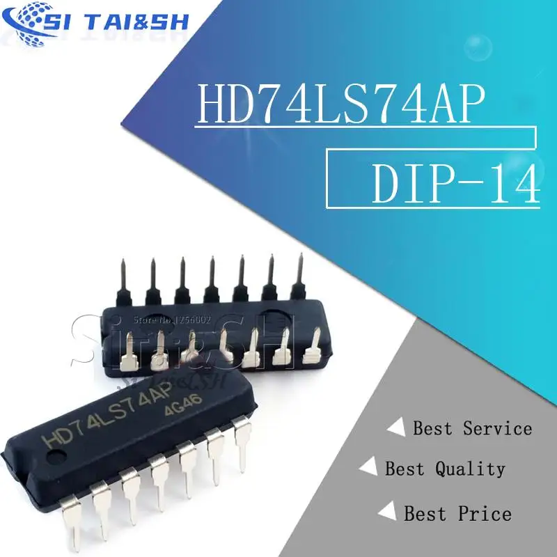 10PCS HD74LS74AP DIP14 HD74LS74 DIP SN74LS74AN DIP-14 74LS74 SN74LS74N HD74LS74P new and original IC