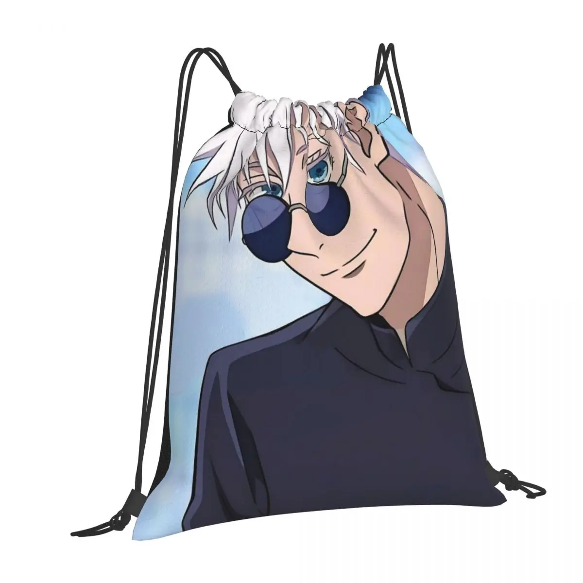

Satoru Gojo Anime Jujutsu Kaisen Backpacks Fashion Drawstring Bags Sports Bag Book Bags for Man Woman Students