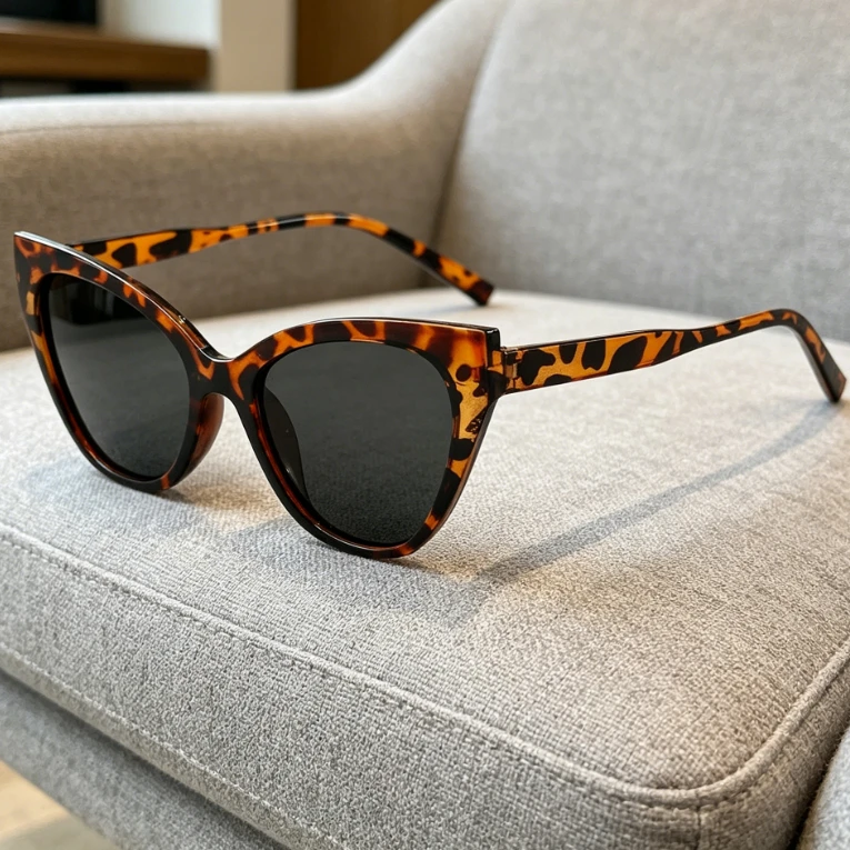 

Fashionable Cat Eye Sunglasses for Women Retro Style UV400 Resistant High End Cateye Sun Glasses for Streetwear and Daily