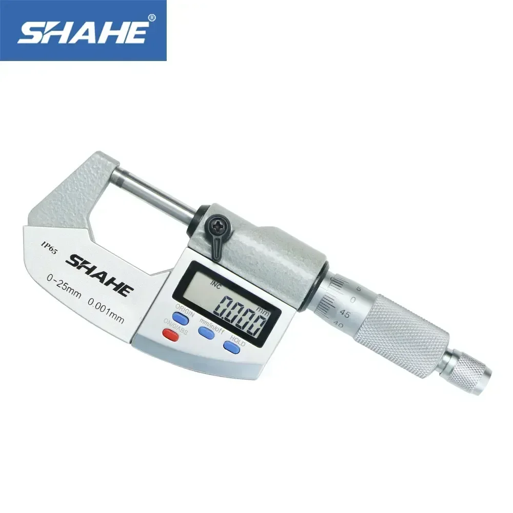 SHAHE 0-25 mm 0,001 mm Mikrometr IP65 Wodoodporny cyfrowy mikrometr zewnętrzny Mikrometr cyfrowy