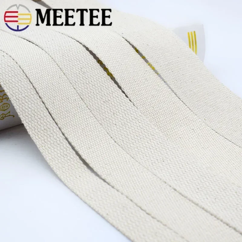 1Pc Meetee 20/25/30/38/50mm Polyester Cotton Webbings Bag Strap Webbing Ribbon Backpack Belt Strapping Bias Binding Tapes(45M)