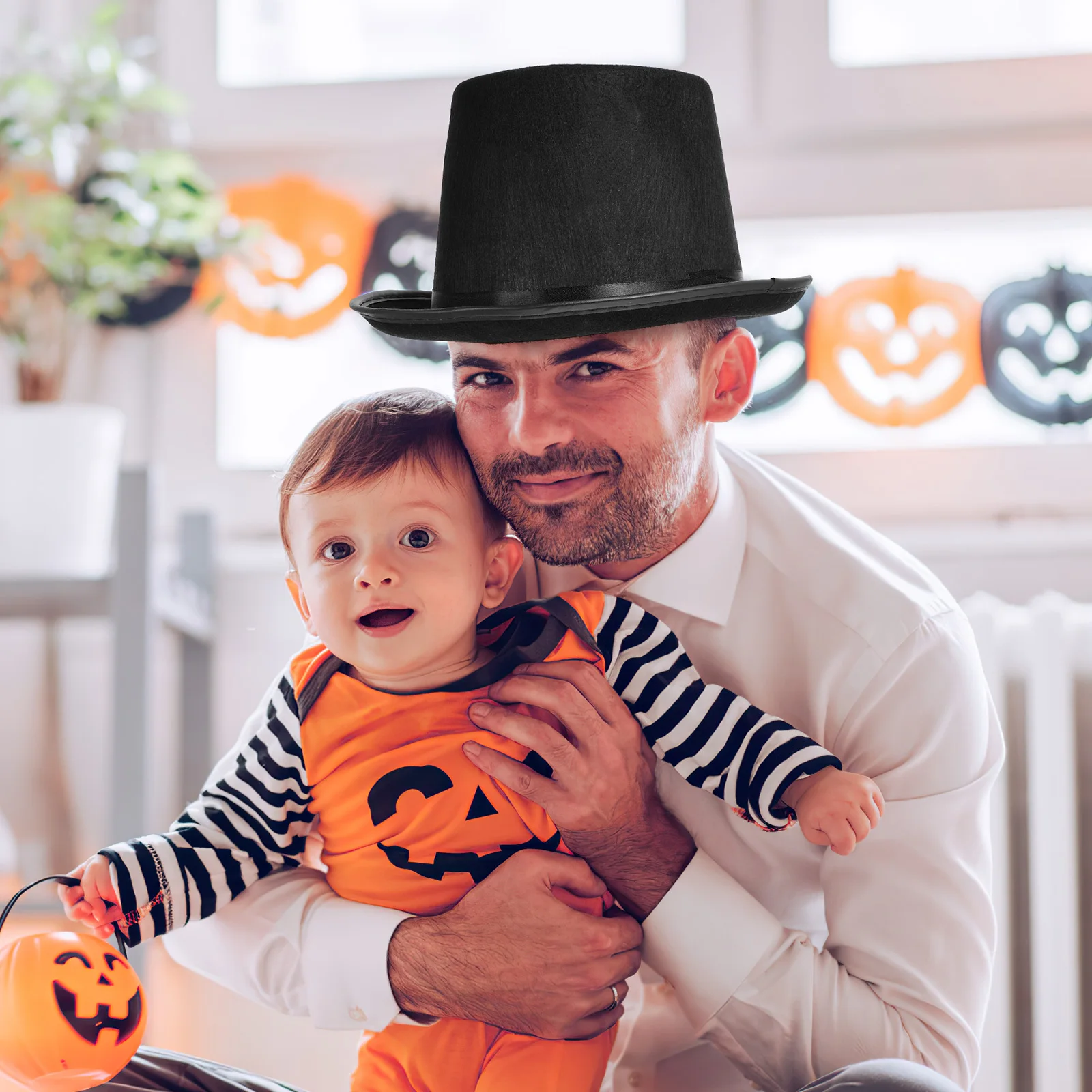 

1Pcs Halloween Black Felt Magician Hat Jazz Cap High Headdress Gentleman Hat Props Party Supplies Festival Gift